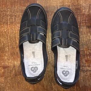 Clarks Cloudsteppers Sillian Stork Black Slip On Shoe Womens 6 Comfort Cushion